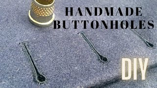 HANDSEWING BESPOKE BUTTONHOLES  TUTORIAL [upl. by Jegger]