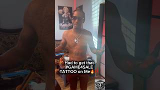 Just got tatted game4sale tattooartist tattoos shorts [upl. by Eseilenna]