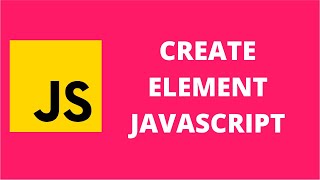 Create Element JavaScript [upl. by Joab]