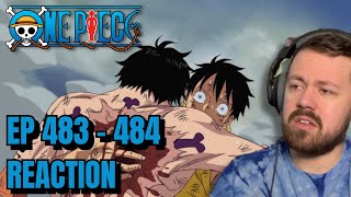 One Piece Episodes 483484 Reaction  Marineford Arc [upl. by Richers]