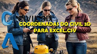 COORDENADAS DO CIVIL 3D PARA EXCELCSV [upl. by Falzetta]