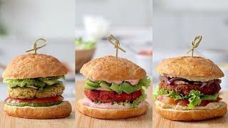 BURGER VEGANI fatti in casa » 3 ricette facili veloci e buonissime [upl. by Leesen]