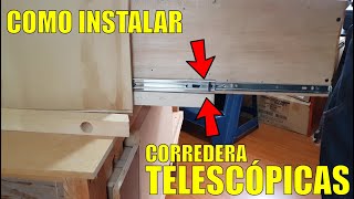 Como instalar guías o correderas telescópicas muy facil [upl. by Dupre]