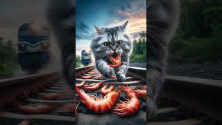 THE CAT STEALS SHRIMP ai cat funny catai aicat marvel skibiditoilet [upl. by Milka]