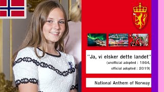 National Anthem of Norway  Ja vi elsker dette landet With Lyrics [upl. by Anyzratak]