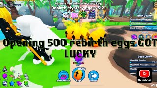 Opening 500 Rebirth Eggs in Pet Catchers GOT LUCKY [upl. by Ikceb]