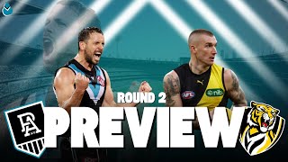 PORT ADELAIDE VS RICHMOND  AFL PREVIEW ROUND 2 2O24 [upl. by Alimaj688]