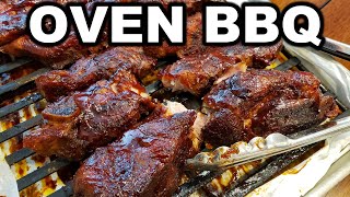 Easy BBQ Boneless Pork Ribs in the Oven [upl. by Naasah]