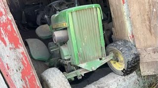 I found another Barn find John Deere 112 Round Fender johndeere [upl. by Gaige]