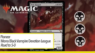 Pioneer MTG  Mono Black Vampire Devotion League Gameplay  Road to 50 Ep 1 [upl. by Abrams]