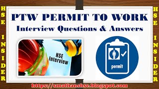 Permit to Work PTW Interview Questions amp Answer [upl. by Eadahs991]