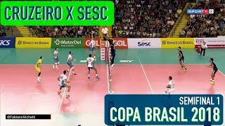 Cruzeiro x Sesc  Semifinal  Copa Brasil Masculina de Vôlei 2018 [upl. by Rafaellle]