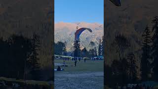 Paragliding landing video 2 funny funnyvideo fun snow travel mountains shorts [upl. by Eltsirc]