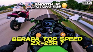 SELAMBER JE POTONG EFFORTLESSLY  TOP SPEED   Kawasaki Ninja ZX25R SE Malaysia 4K [upl. by Anirrok439]