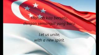 Singaporean National Anthem  quotMajulah Singapuraquot MSEN [upl. by Cralg]