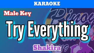 Try Everything by Shakira Karaoke  Male Key [upl. by Gnagflow]