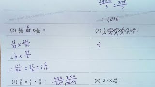 Multiplying Fractions  Factions Times Fraction integer decimal and whole number [upl. by Suqram654]