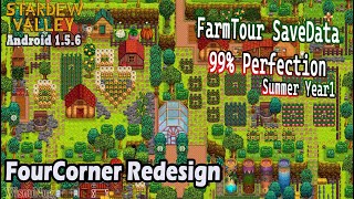 Stardew Valley  FourCorner Redesign  SaveData 99 Perfection  AndroidPC 156 [upl. by Elyad255]