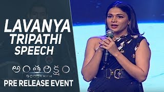 Actress Lavanya Tripathi Speech  Antariksham 9000 KMPH Pre Release Event [upl. by Ecinnahs109]