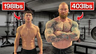 Strength Challenge vs WORLDS STRONGEST MAN ft The Mountain Hafthor Bjornsson [upl. by Peppel]