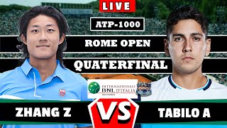 Alejandro Tabilo vs Zhizhen Zhang LIVE  ATP Rome Open Tennis Italy clay [upl. by Therese]