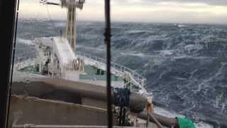 Scottish Pelagic Fishing Vessel in North Sea Storm [upl. by Ecar]