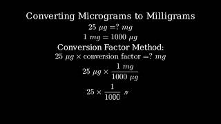 How to convert 25 micrograms mcg to milligrams [upl. by Hama]