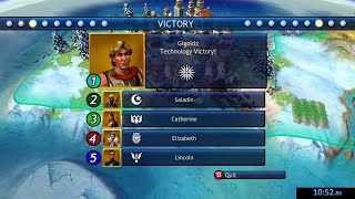 Civilization revolution speedrun  Science victory in 1052 [upl. by Amehr]