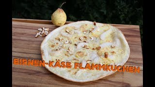 BirnenKäse Flammkuchen mit kandierten Cashewnüssen [upl. by Scevo]