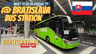 đź‡¸đź‡° Bratislava Bus Station  What To Do On Arrival Europe On Flix Bus Bratislava Ep 3 Slovakia [upl. by Nelyk]