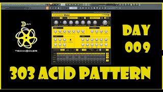 Acid melodic 303 pattern Day 9 FlStudio21 TransistorBass TB303 roland303 acid303 flstudio24 [upl. by Lohcin302]