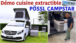 Pössl CAMPSTAR  démo cuisine intérieureextérieure du nouveau van sur Mercedes Classe V [upl. by Notlef]