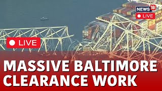 Baltimore Bridge Collapse Probe Live  Worlds Largest Crane Operation In Baltimore Bridge LIVE [upl. by Urissa]