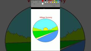 Village scenery drawing [upl. by Nosyla]