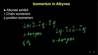 Lesson 16 isomerism in alkynes [upl. by Sdlonyer]