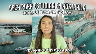 Beca COMPLETA para ESTUDIAR EN AUSTRALIA 🇦🇺  Beca de PREGRADO y POSGRADO [upl. by Poock]