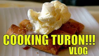 FILIPINO DESSERT  Cooking TURON  FILAM FAM VLOG [upl. by Yoj]