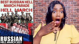 Russian Army 🇷🇺  The Best Hell March  Russian Victory Day Parade 2021 HD REACTION😱 [upl. by Eilsil]