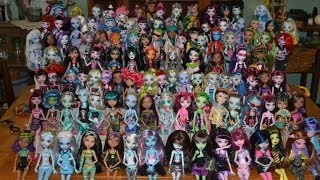 MONSTER HIGH COLLECTION OVER 200 DOLLS [upl. by Aielam]