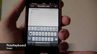 PictoKeyboard Avoir des pictogrammes dans le clavier iPhoneiTouchiPad iOs 5x [upl. by Atsok]