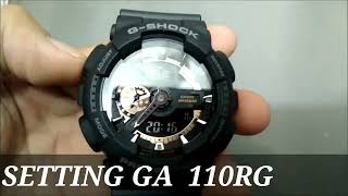 Tips cara Menyinkronkan jam Gshock Ga 110 Digital dan Jarum Berbeda [upl. by Keverian]