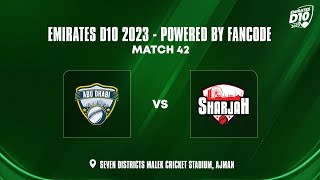 Abu Dhabi vs Sharjah  Match 42  Emirates D10 Powered by FanCode [upl. by Chang926]