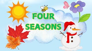 Four Seasons Seasons in a year Kids Vocabulary KidzDen4 [upl. by Vowel86]