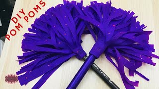 How to make cheerleading pom poms easy cheerleading pom poms diy [upl. by Damas3]