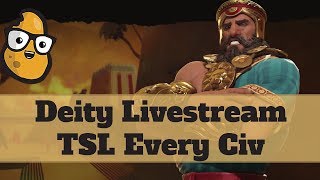 Lets Stream Civ 6  Civ 6 Deity ULTRA TSL game as Sumeria with EVERY CIV [upl. by Pandora210]