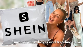 HUGE SHEIN HAUL 2024  tryon summer trending outfits musthave tops and discount code [upl. by Fannie784]