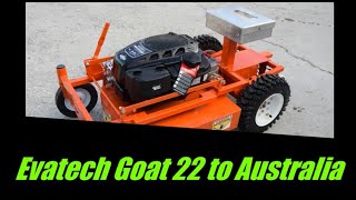 Evatech Remote Control Lawn Mower Goat 22 going to Australia  testing the Goat 22 mower 2021 [upl. by Lawrenson304]