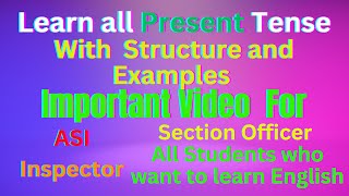 Tense in English Grammar with example  Simple present Tense  Tenses smartsarthak3376 [upl. by Vallo775]