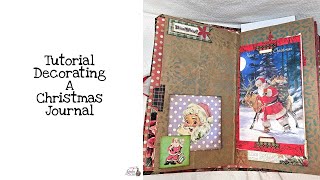 Tutorial Decorating a Christmas Journal [upl. by Yraunaj175]