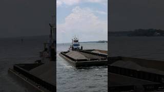 Danger Drone Rock Barge Pusher Tugboat dji boat [upl. by Aizan]